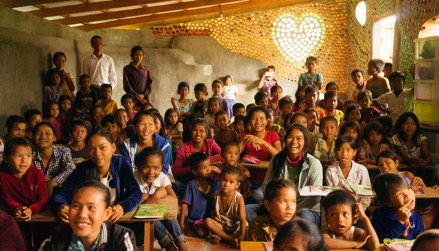 Students at a Cambodian School