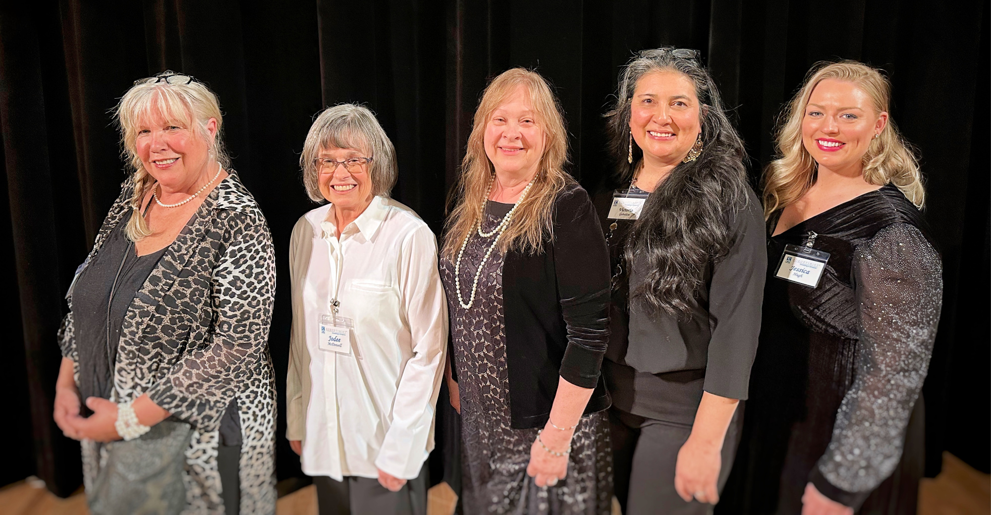 The Celebrate Women Event Committee, May 10, 2023. From the left: Jill Zignego, Jodee McDowell, Tonya Konopka, Victoria Gabaldon, Jessica Hugh.